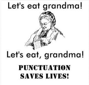 Przykład akcji "Grammar saves lives!"